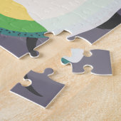 ハロウィーンA-BOO-Cadoかわいいアボカ不気味ド幽霊 ジグソーパズル (側面)