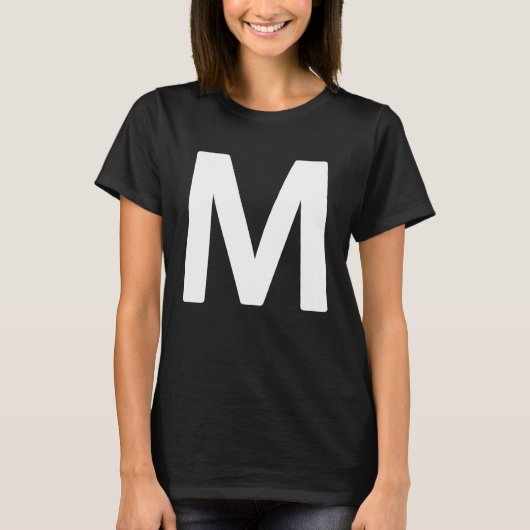 ハロウィーンABC文字の英字M小文字 Tシャツ (正面)