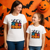 ハロウィーンAIスパイダーズとカボチャの子供 –  トドラーTシャツ