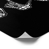 ハロウィーンASLスケルトンハンドサイン言語コスチューム ポスター (角)