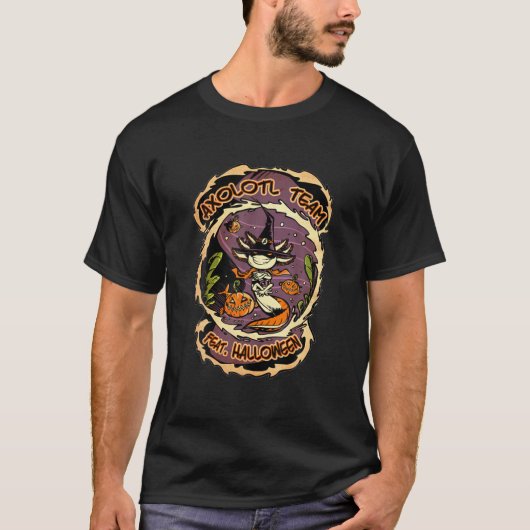 ハロウィーンAxolotlチーム – ホラー映画ヴィンテージ Tシャツ (正面)
