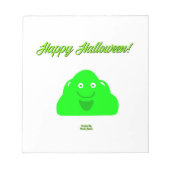 ハロウィーンBLOBメモ帳(14 cm x 15.2 cm) ノートパッド (正面)