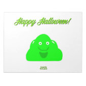 ハロウィーンBLOBメモ帳(27.9 cm x 21.6 cm) ノートパッド (正面)