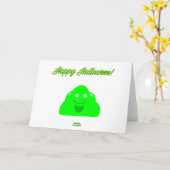 ハロウィーンBLOB水平グリーティングカード カード (黄色い花)