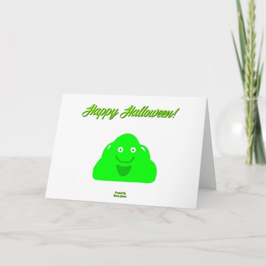 ハロウィーンBLOB水平グリーティングカード カード (正面)