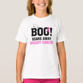 ハロウィーンBOOが乳遠くに癌を怖がる Tシャツ (正面)