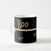 ハロウィーンbooタイポグラフィ コーヒーマグカップ (正面左)