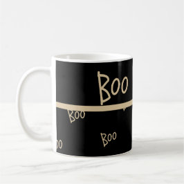 ハロウィーンbooタイポグラフィ コーヒーマグカップ