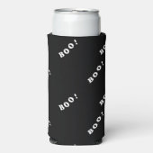 ハロウィーンboo白文字オンブラック スリム缶クーラー (Seltzer正面)