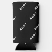 ハロウィーンboo白文字オンブラック スリム缶クーラー (裏面)
