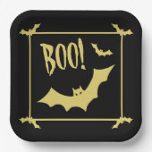 ハロウィーンBOO紙プレートby Poet Adiela Akoo ペーパープレート (正面)