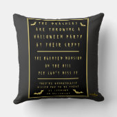 ハロウィーンBOO装飾用クッションby詩人Adiela Akoo クッション (裏面)