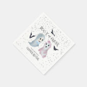 ハロウィーンBoo-yとグールジェンダーが幽霊たち スタンダードカクテルナプキン (角)
