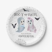 ハロウィーンBoo-yとグールジェンダーが幽霊たち ペーパープレート (正面)