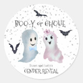 ハロウィーンBoo-yとグールジェンダーが幽霊たち ラウンドシール (正面)