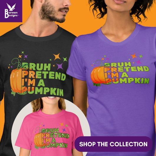 ハロウィーンBRUH PREF私カボチャの秋 Tシャツ