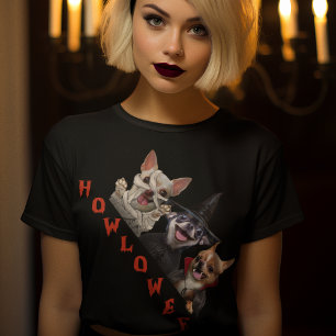 ハロウィーンChihuhuaコスチューム吸血鬼ママ魔女 Tシャツ