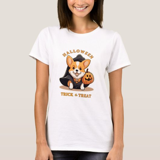 ハロウィーンCorgi Tシャツ (正面)
