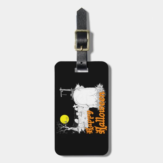 ハロウィーンDIY ラゲッジタグ (正面縦)