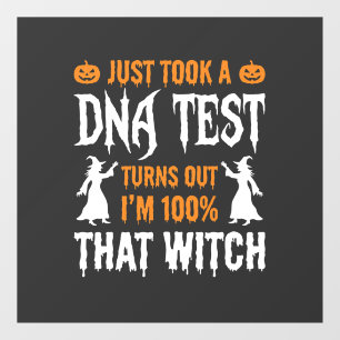 ハロウィーンDNA鑑定ウィッチ グラフィック おもしろ ウィンドウサイン
