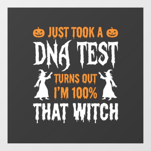 ハロウィーンDNA鑑定ウィッチ グラフィック おもしろ ウィンドウサイン (シート)