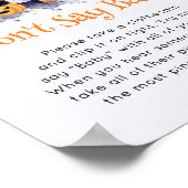 ハロウィーン'Don't Sayベビー'赤ちゃんシャワーゲーム ポスター (角)