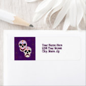 ハロウィーンDOTD喜劇 – 悲劇スカル住所 シール (インサイチュ)