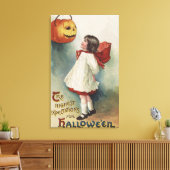 ハロウィーンGreetingGirl赤と白 in キャンバスプリント (インサイチュ (リビング))