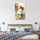 ハロウィーンGreetingGirl赤と白 in キャンバスプリント (インサイチュ (寝室))