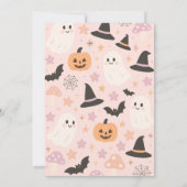 ハロウィーンhey booかわいい幽霊誕生日パーティー 招待状 (裏面)