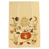 ハロウィーンILY - ASLデザイン ミディアムペーパーバッグ (裏面)