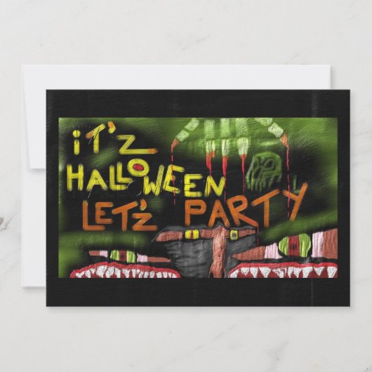 ハロウィーン'It'z Halloween Let'zパーティー'招待状 (正面)