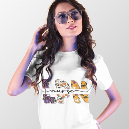 ハロウィーンLPNライセンス実用ナース Tシャツ