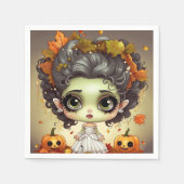 ハロウィーンMs.フランケンシュタイン スタンダードカクテルナプキン (正面)