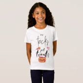 ハロウィーンNoトリックJust Treats Tシャツ (正面フル)
