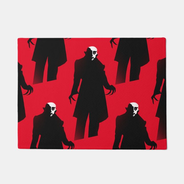 ハロウィーンnosferatu door mat doormat ドアマット (正面)