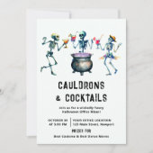 ハロウィーンOfficeパーティービジネスミ企業のキサ 招待状 (正面)