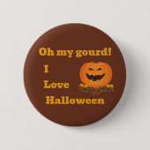 ハロウィーンoh my gourd button 缶バッジ (正面)