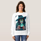 ハロウィーンPlayStationゲーム不気味- PS5 Witch Co スウェットシャツ (正面フル)