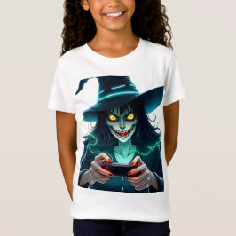 ハロウィーンPlayStationゲーム不気味- PS5 Witch Co Tシャツ