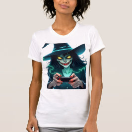 ハロウィーンPlayStationゲーム不気味- PS5 Witch Co Tシャツ