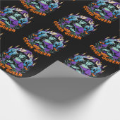 ハロウィーンQUEEN WITCH ART with Black Catデザイン ラッピングペーパー (角)