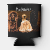 ハロウィーンRIPスケルトン 缶クーラー (正面)