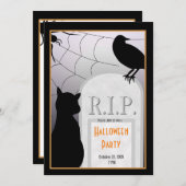 ハロウィーンRIPトンブストーンパーティー招待状 招待状 (正面/裏面)