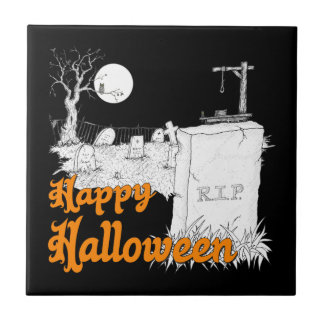 ハロウィーンRIP タイル