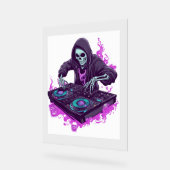 ハロウィーンSkeleton DJ アクリルサイン (傾斜)
