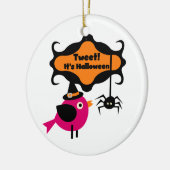 ハロウィーンTシャツとギフトをツイート セラミックオーナメント (左)