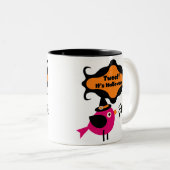 ハロウィーンTシャツとギフトをツイート ツートーンマグカップ (正面右)