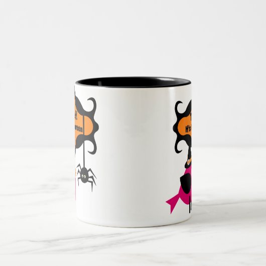 ハロウィーンTシャツとギフトをツイート ツートーンマグカップ (中央)