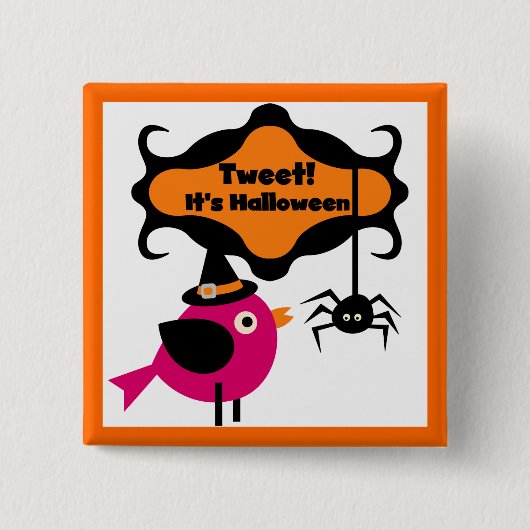 ハロウィーンTシャツとギフトをツイート 缶バッジ (正面)
